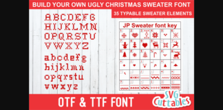 Ugly Christmas Sweater Font Poster 1