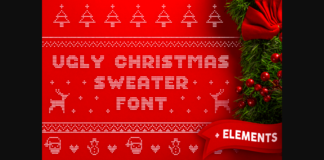 Ugly Christmas Sweater Font Poster 1