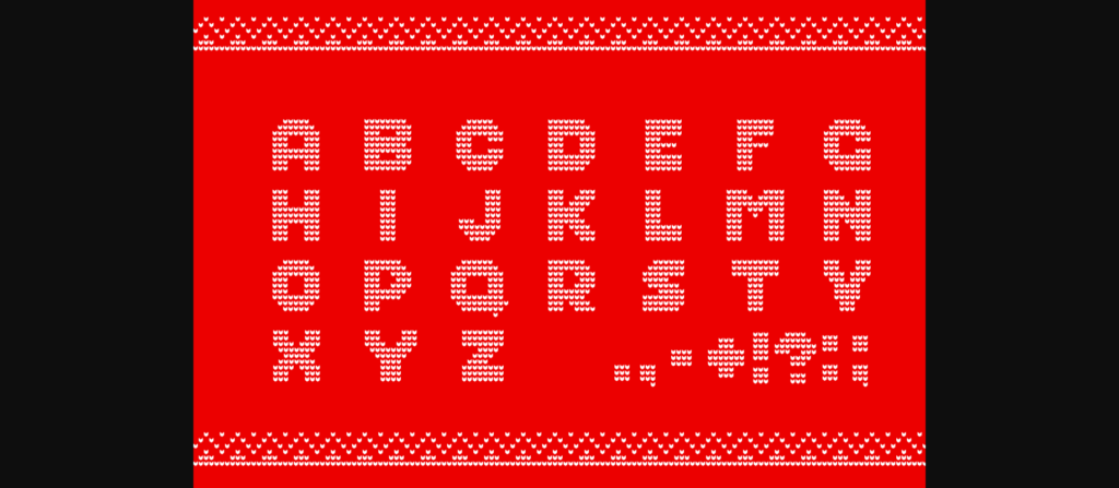 Ugly Christmas Sweater Font Poster 5