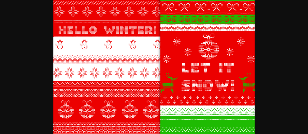 Ugly Christmas Sweater Font Poster 7