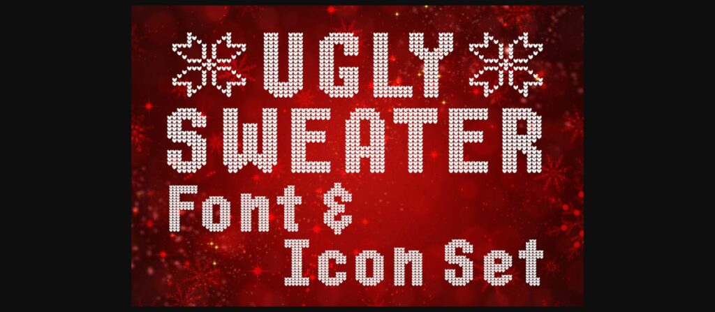 Ugly Sweater Font Poster 3