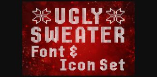 Ugly Sweater Font Poster 1