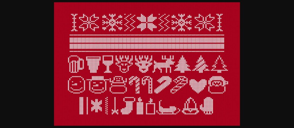 Ugly Sweater Font Poster 4