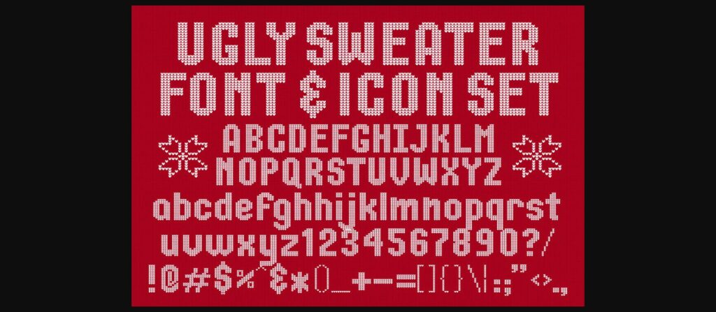 Ugly Sweater Font Poster 5