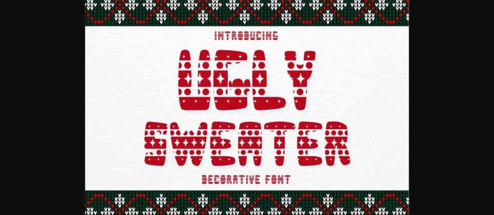 Ugly Sweater Font Poster 3