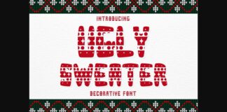 Ugly Sweater Font Poster 1