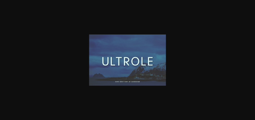 Ultrole Font Poster 3