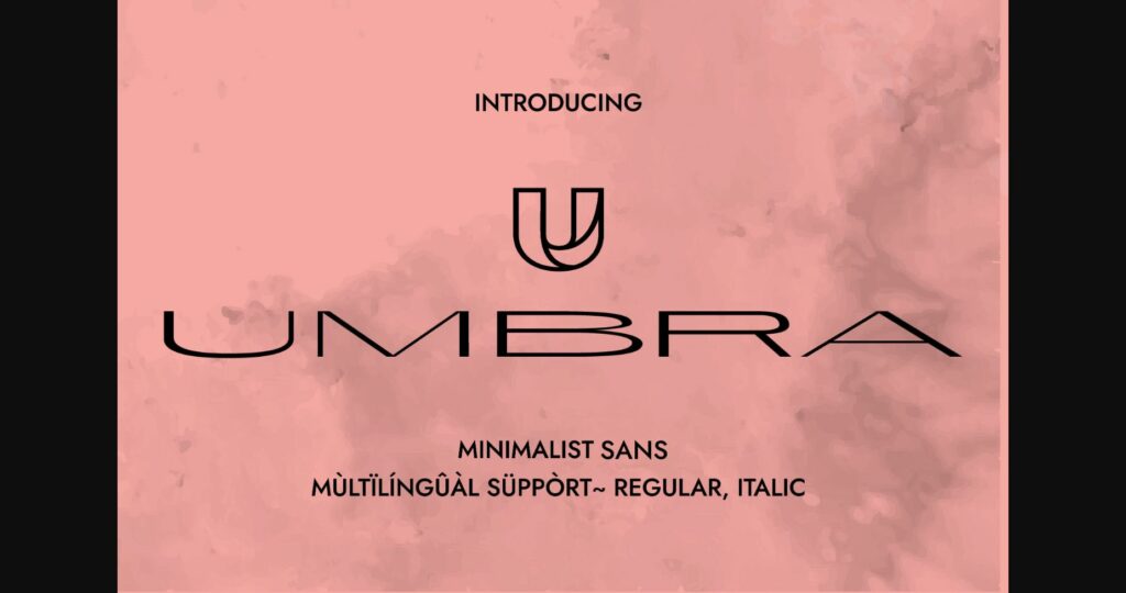 Umbra Font Poster 3