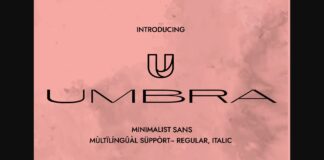 Umbra Font Poster 1