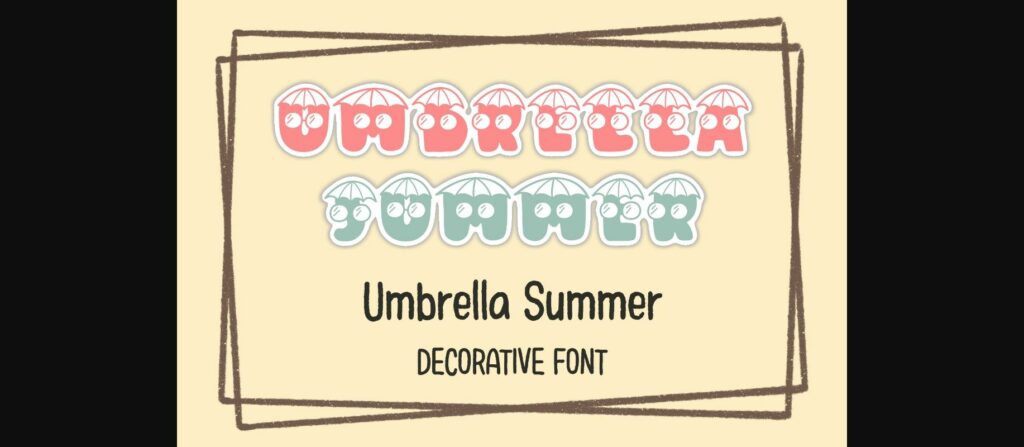 Umbrella Summer Font Poster 3