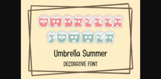 Umbrella Summer Font Poster 1