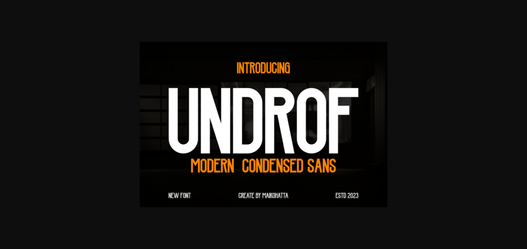 Undrof Font Poster 3