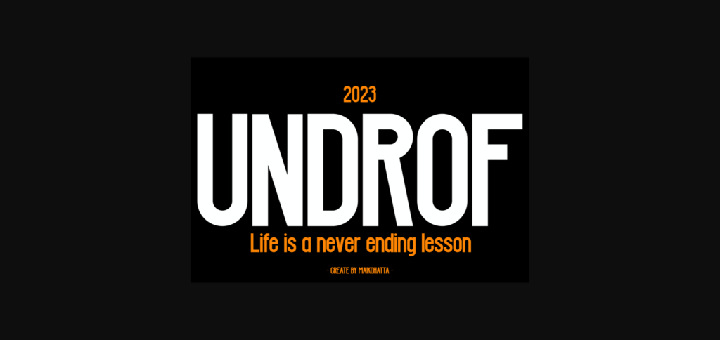 Undrof Font Poster 8