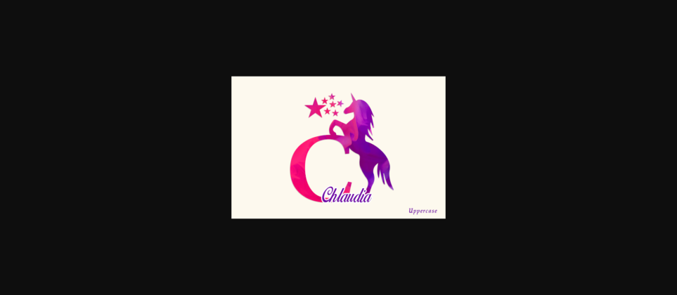 Unicorn Star Monogram Font Poster 2