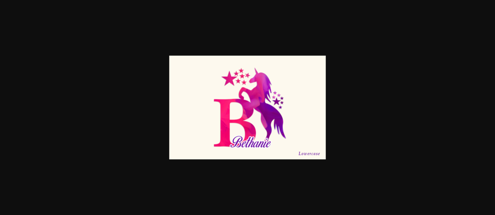 Unicorn Star Monogram Font Poster 5