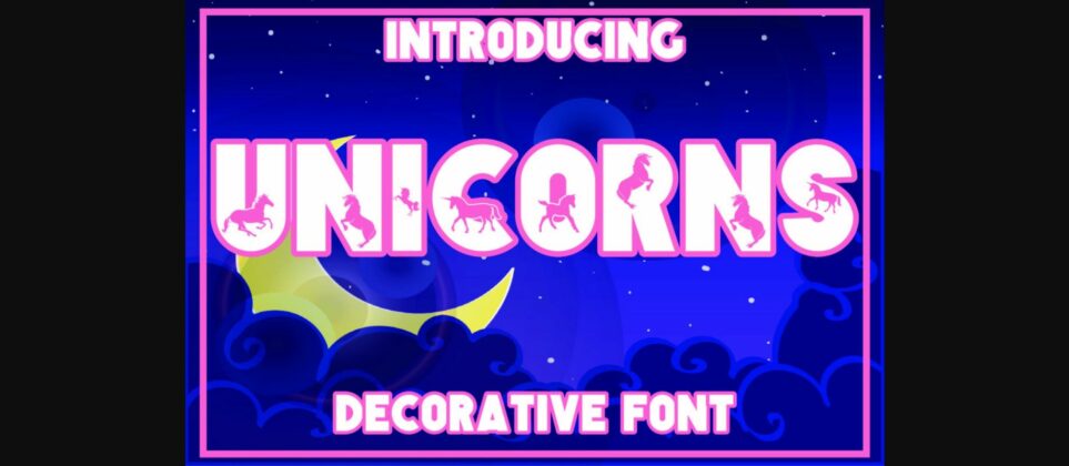 Unicorns Font Poster 3