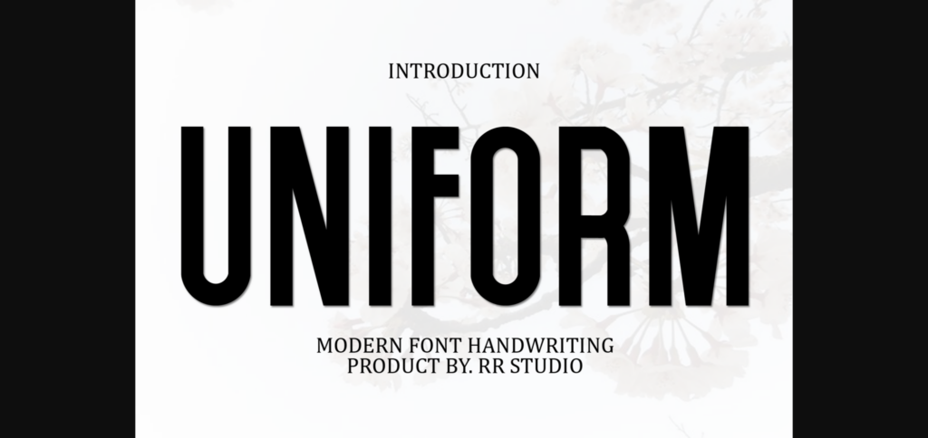 Uniform Font Poster 3