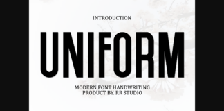 Uniform Font Poster 1