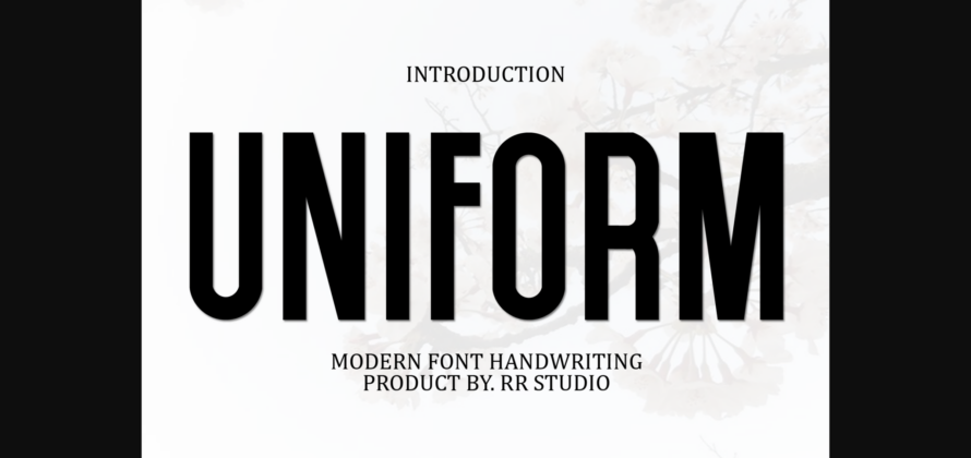 Uniform Font Poster 1