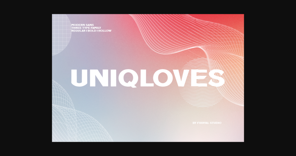 Uniqloves Font Poster 3