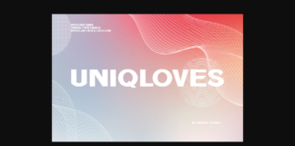 Uniqloves Font Poster 1