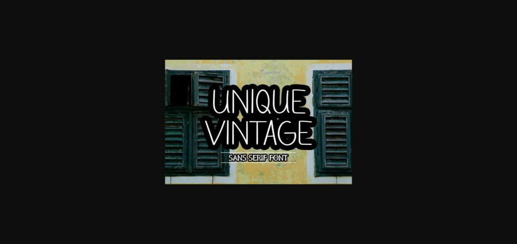 Unique Vintage Font Poster 1