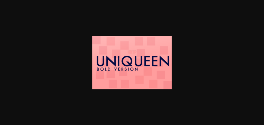 Uniqueen Bold Font Poster 3