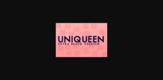 Uniqueen Extra Black Font Poster 1