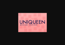 Uniqueen Medium Font Poster 1