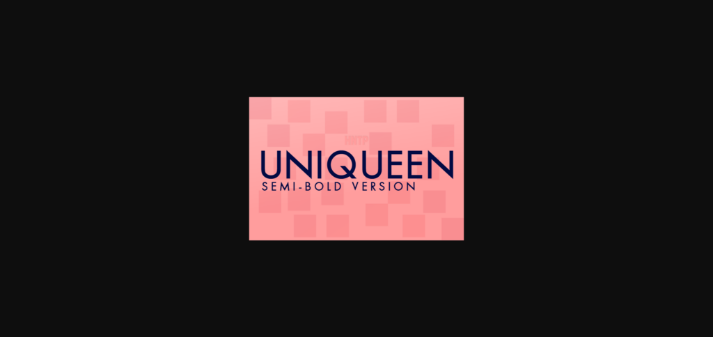 Uniqueen Semi-Bold Font Poster 1