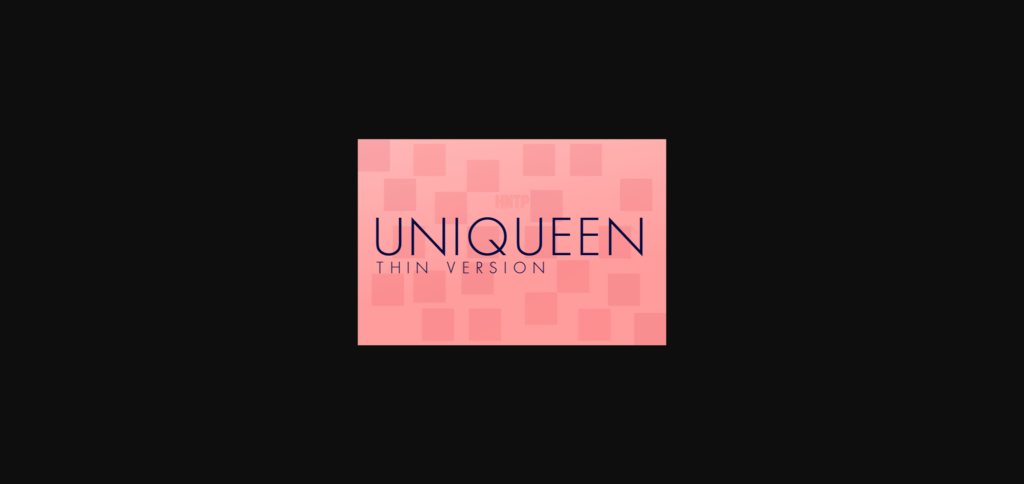 Uniqueen Thin Font Poster 3