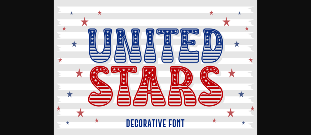 United Stars Font Poster 3