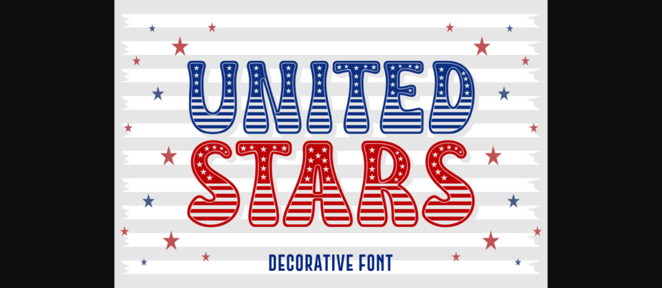 United Stars Font Poster 1