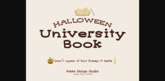 University Book Font Poster 1