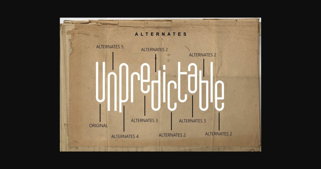 Unpredictable Font Poster 5