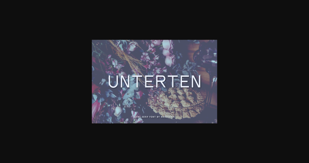 Unterten Font Poster 3