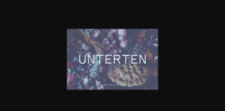 Unterten Font Poster 1