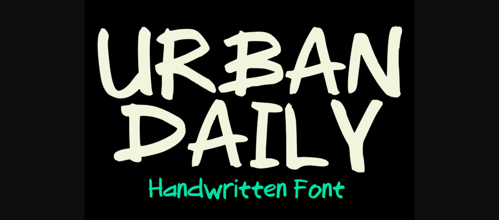 Urban Daily Font Poster 3