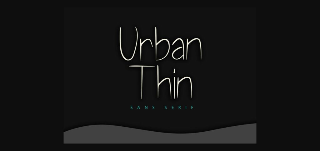 Urban Thin Font Poster 1