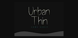 Urban Thin Font Poster 1