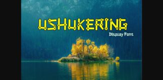 Ushukering Font Poster 1