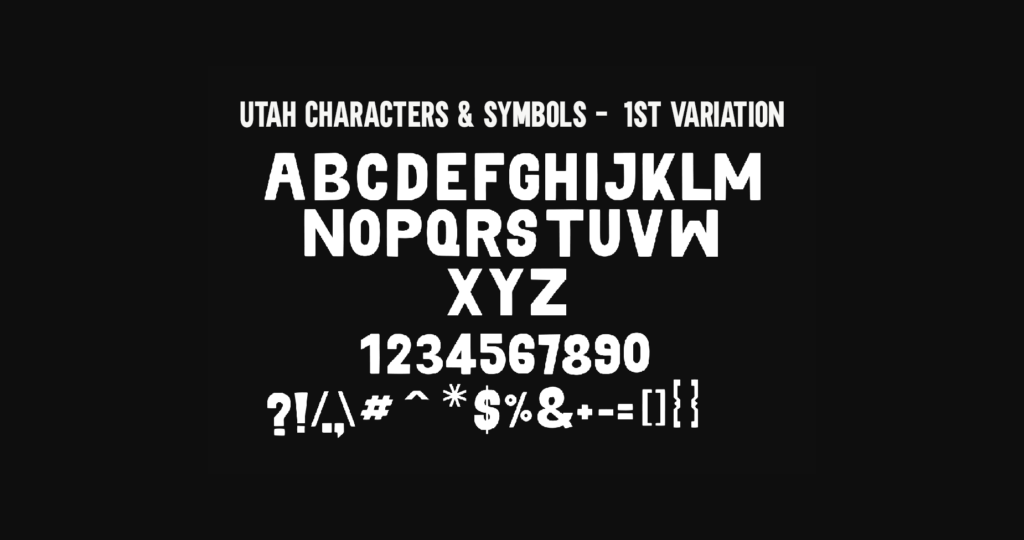 Utah Font Poster 8