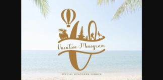 Vacation Monogram Font Poster 1