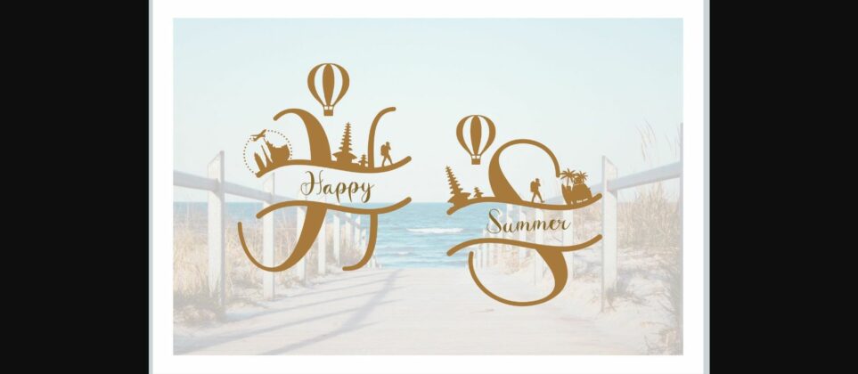 Vacation Monogram Font Poster 2