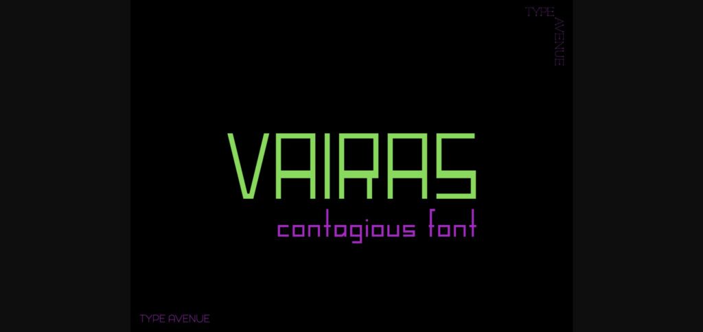 Vairas Font Poster 3