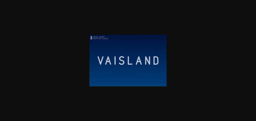 Vaisland Font Poster 3