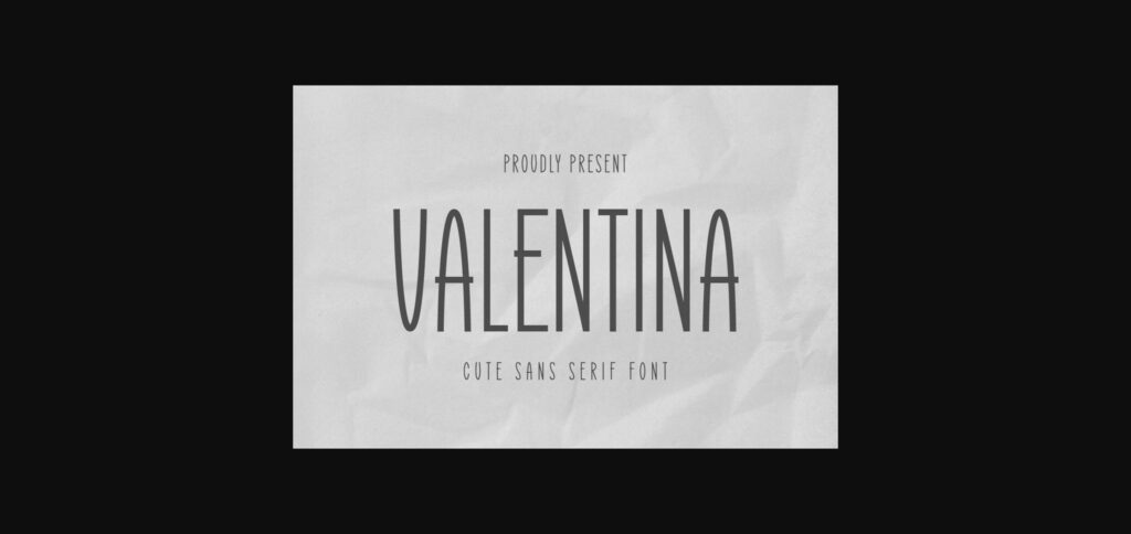 Valentina Font Poster 1
