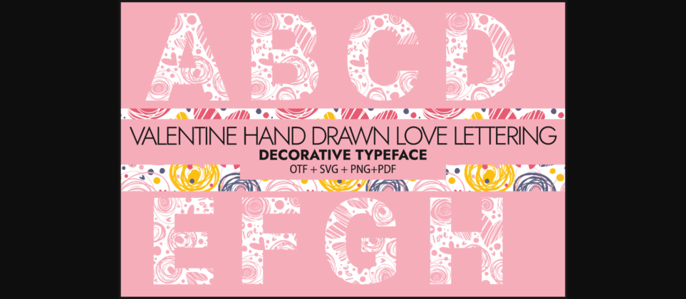 Valentine Hand Drawn Font Poster 3