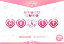 Valentine Heart Font Poster 1