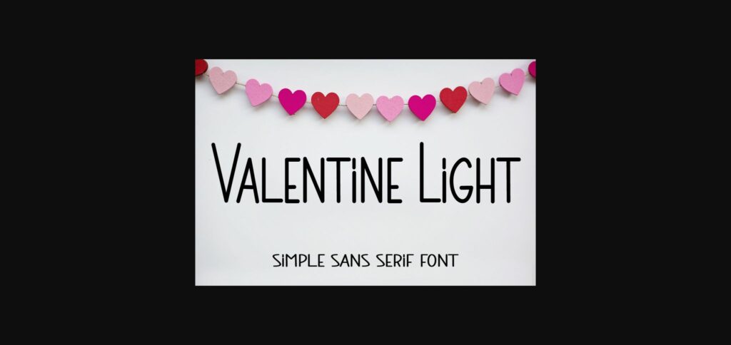 Valentine Light Font Poster 3